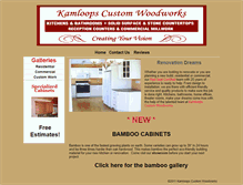 Tablet Screenshot of kamloopscustomwoodworks.com
